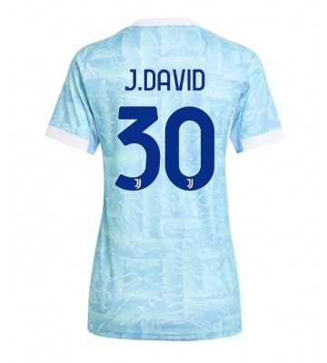 Juventus Jonathan David #30 Seconda Maglia Femmina 2025-26 Manica Corta Juventus Jonathan David #30 Seconda Maglia Femmina 2025-26 Manica Corta